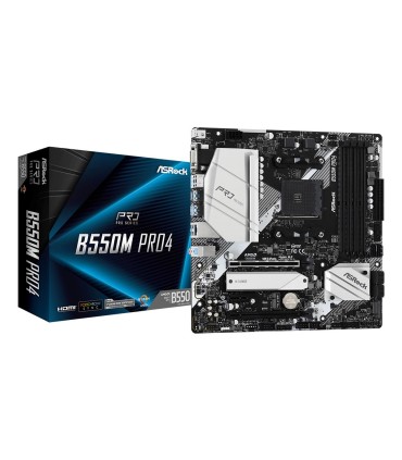 ASROCK Mainboard  AMD B550 SAM4 MicroATX 1xPCI-Express 3.0 1x 1xPCI-Express 3.0 16x 1xM.2 1xPCI-Express 4.0 16x Memory DDR4 Memo