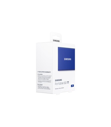 SAMSUNG External SSD  T7 1TB USB 3.2 Write speed 1000 MBytes/sec Read speed 1050 MBytes/sec MU-PC1T0H/WW