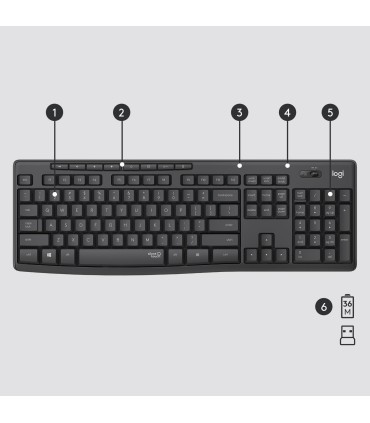 LOGITECH KEYBOARD +MOUSE COMBO MK295/ENG 920-009800 