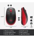 LOGITECH MOUSE USB OPTICAL WRL M190/RED 910-005908 