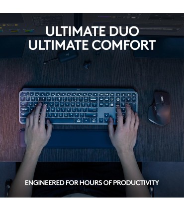 LOGITECH KEYBOARD +MOUSE COMBO MXKEYS S/BLACK 920-011614 