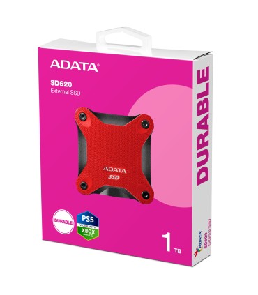ADATA External SSD  SD620 1TB USB 3.2 Write speed 460 MBytes/sec Read speed 520 MBytes/sec SD620-1TCRD